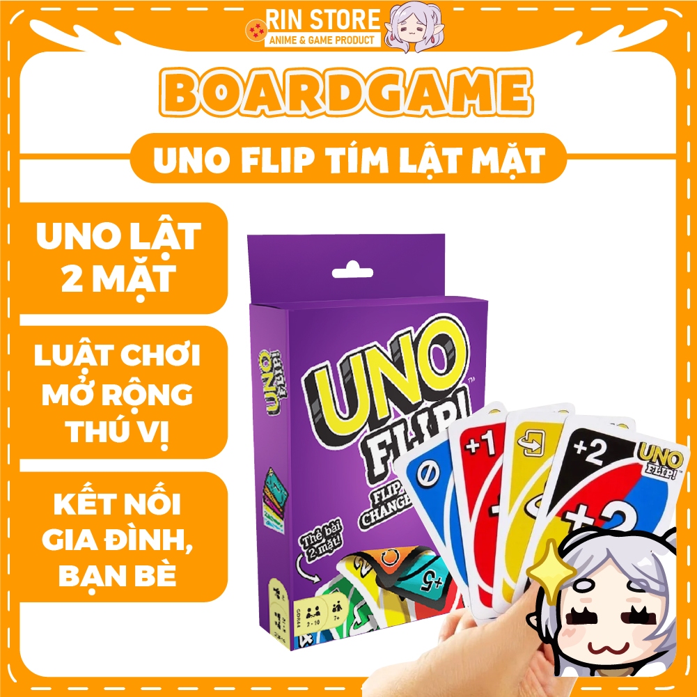 [Cardgame] UNO FLIP 112 Lá, Thẻ Bài Boardgame, Thiết Kế Nhỏ Gọn, Tụ Họp Cho Bạn Bè Người Thân