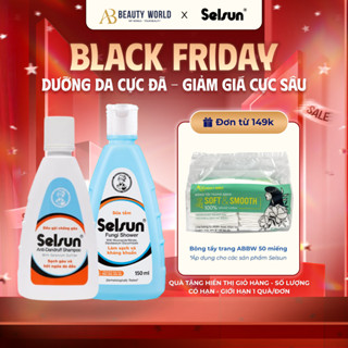   MUA 1 TẶNG 1  Combo Selsun Dầu Gội Ngừa Gàu & Sữa Tắm Kháng Khuẩn 100ml + 150ml AB Beauty World Sản Phẩm Chính Hãng 