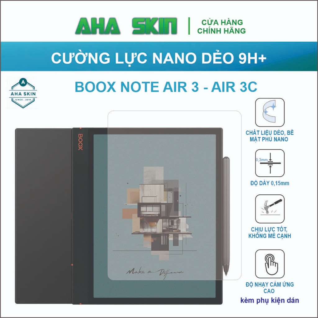 Dán cường lực Boox Note Air 3/ Note Air 3C/Note Air 4C, Máy đọc sách Boox Note Air 3/ Note Air 3C/No