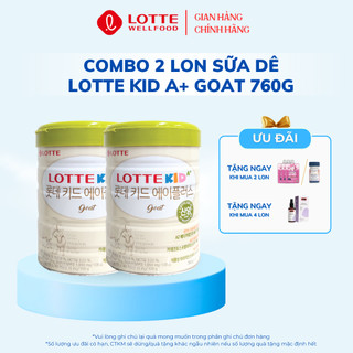  ComBo 2 Lon Sữa Dê Bổ Sung Canxi Lotte Kid A+ Hàn Quốc Sữa Bột Giúp Phát Triển Chiều Cao Cho Bé 760g 