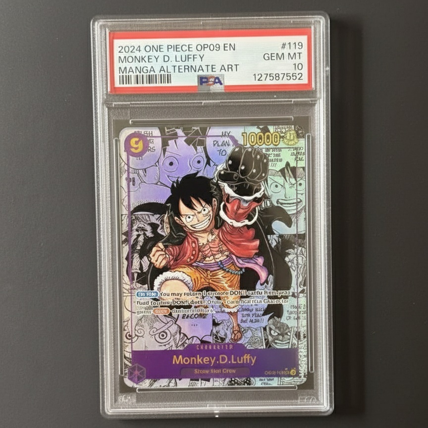 Thẻ PSA 10 Gem Mint OP09-119 Monkey D Luffy Manga Alt English nf46 6