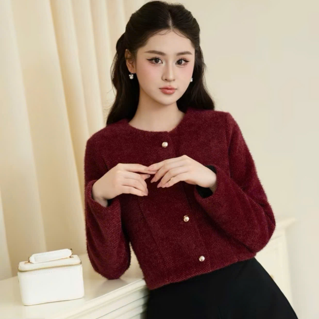 EMLYvn- Áo khoác Dạ Nữ Lông Thỏ Dáng Crop Cao Cấp, Áo Dạ Nữ Lông Thỏ Sang Trọng Mùa Thu Đông 2025 | BigBuy360 - bigbuy360.vn