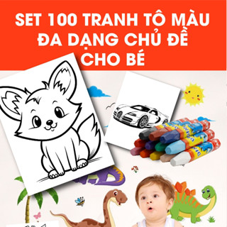  Tranh Tô Màu cho bé đa dạng chủ đề thể loại phát triển trí tuệ sáng tạo và khả năng mỹ thuật cho bé 