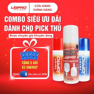 Combo Xịt Vệ Sinh Vợt Pickleball 300ml Xịt Lạnh Giảm Đau Xịt Nóng Khởi Động 160ml LIGPRO Tặng 5GóiX2