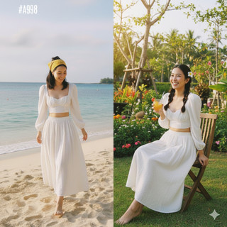 [HỎA TỐC HCM] Áo crop coset cột nơ cut out lưng