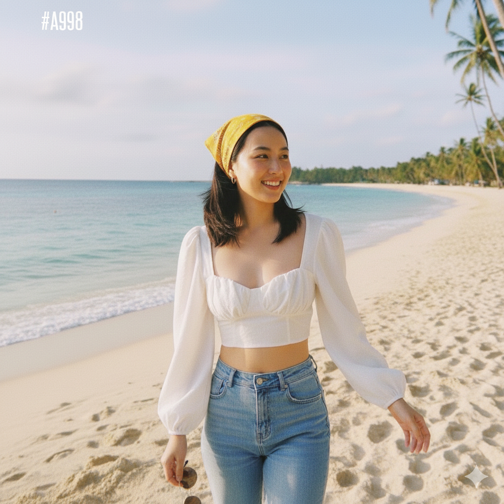 [HỎA TỐC HCM] Áo crop coset cột nơ cut out lưng