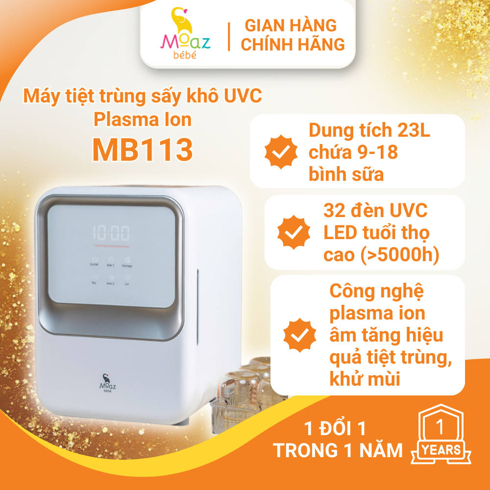 Máy tiệt trùng sấy khô UVC Plasma ION Moaz BéBé MB113