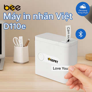 Beeprt Máy In Nhãn Mini D110E Bluetooth – Máy In Nhiệt Cầm Tay- In Tem Nhãn – Mã Vạch –  Đa Năng 