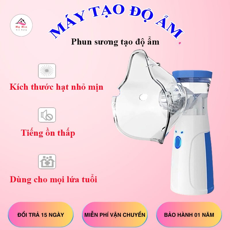 Máy Xông Khí rung Cầm Tay, Máy Phun Sương Khí Rung Cầm Tay Cho Bé, Máy Xông Mũi Họng Chống Viêm Phổi Viêm Phế Quản
