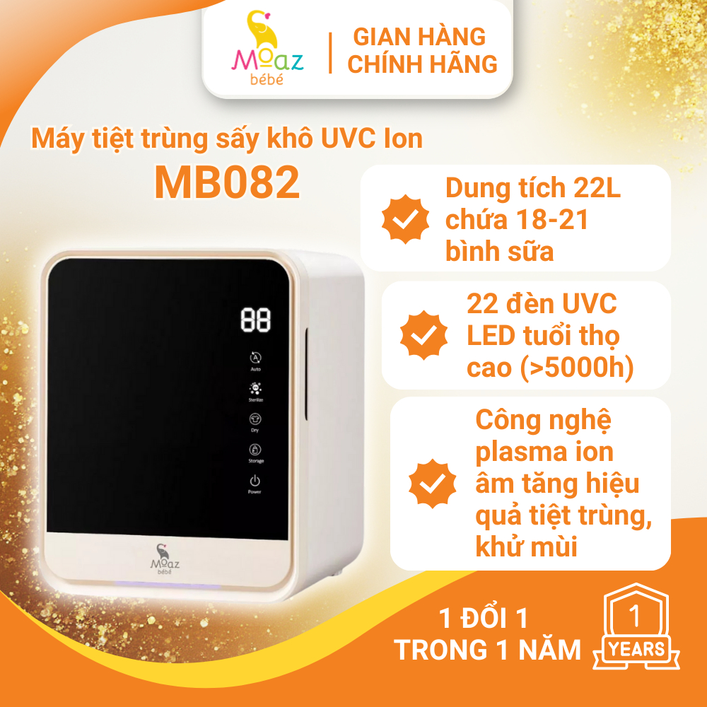 Máy tiệt trùng và sấy khô bình sữa uvc – ion Moaz BéBé MB082