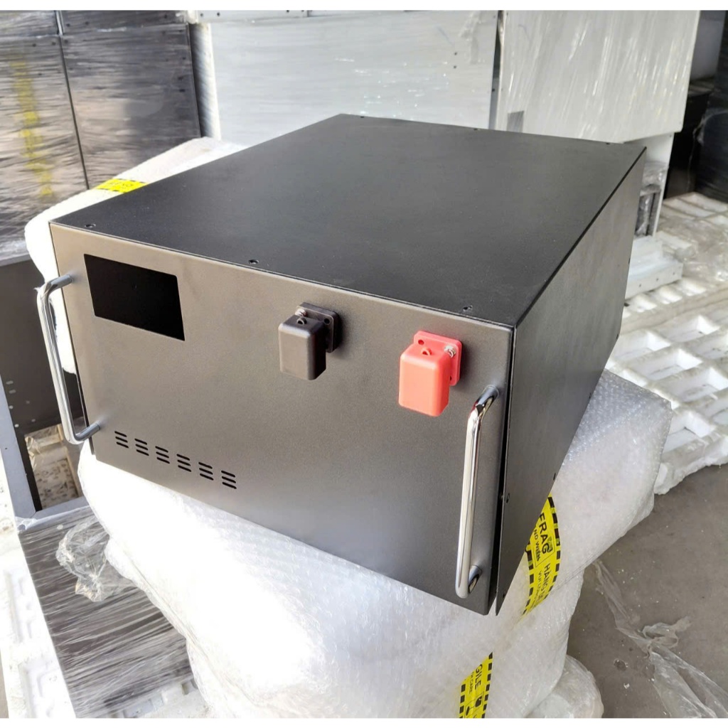 Vỏ thùng CNC đựng Pin Lithium 25.6v 280Ah - 314Ah Lifepo4 (cắt sẵn lỗ màn hình JK 3.2in, màu đen)