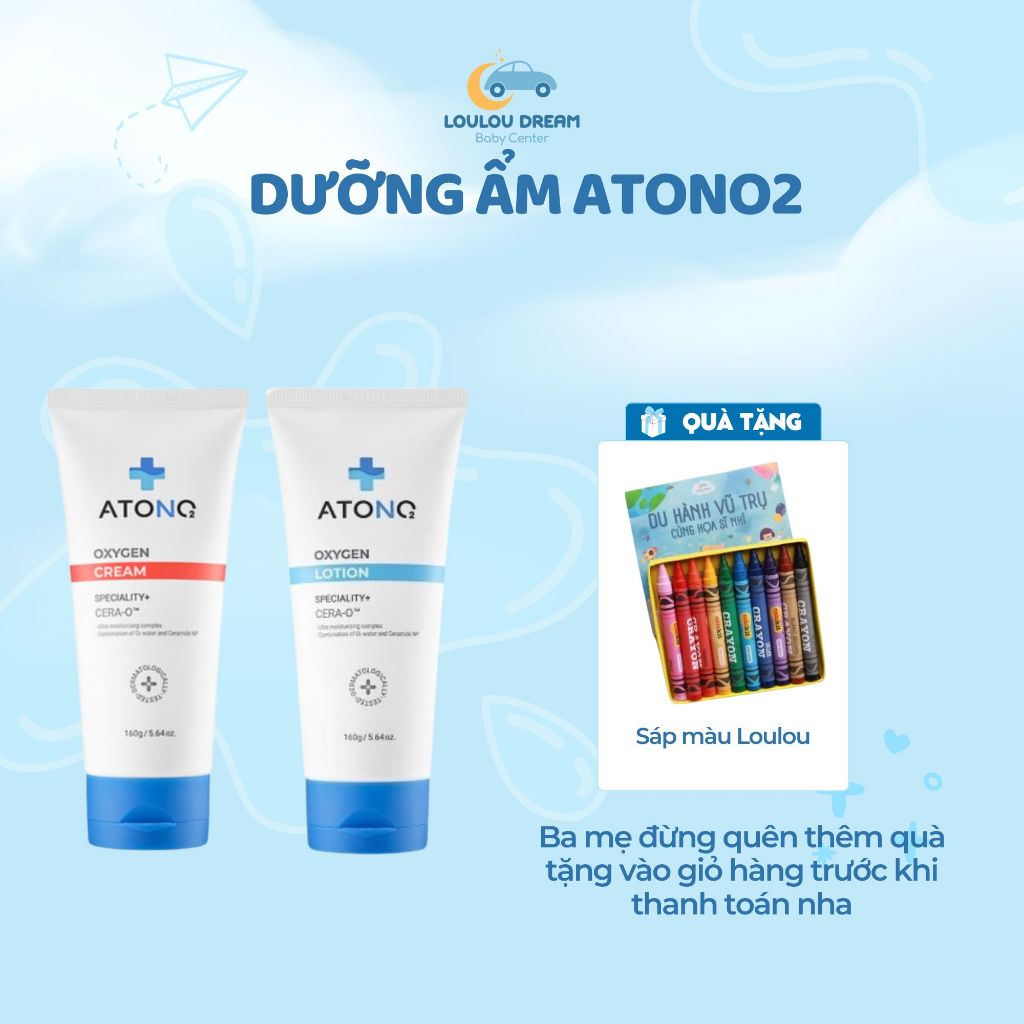 Kem dưỡng ẩm Atono2 hữu cơ - Kem dưỡng phục hồi - Lotion dưỡng thể cho bé da nhạy cảm