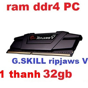 Ram PC G.Skill Ripjaws DDR4 32GB 3200Mhz  ( 1 thanh ) - Hàng Chính Hãng