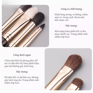 Bộ cọ trang điểm mắt cao cấp kèm túi MSQ 8 cây Bee Joint