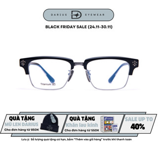  Gọng kính cận nam DARIUS CH8803 Stainless Steel 316L chống han gỉ phong cách tổng tài DCH114 