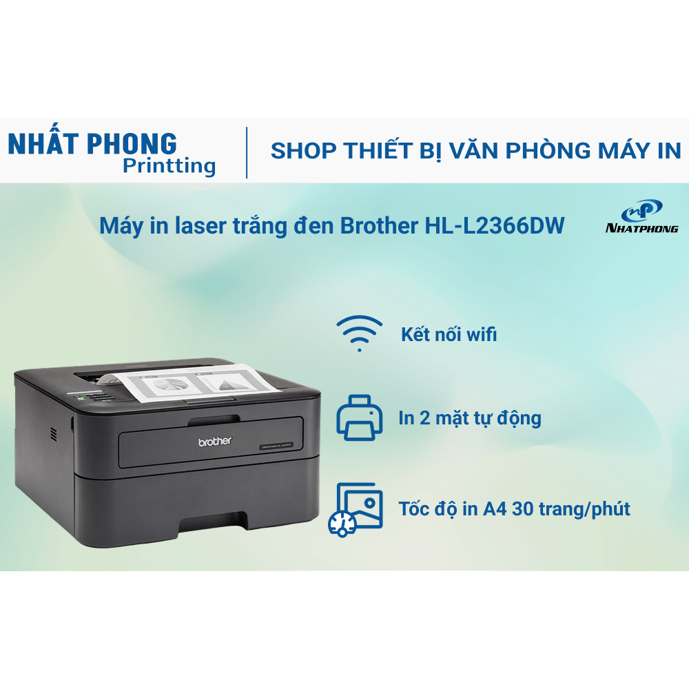 Máy in Laser Brother HL-L2366DW - In ấn nhanh chóng, hiệu quả