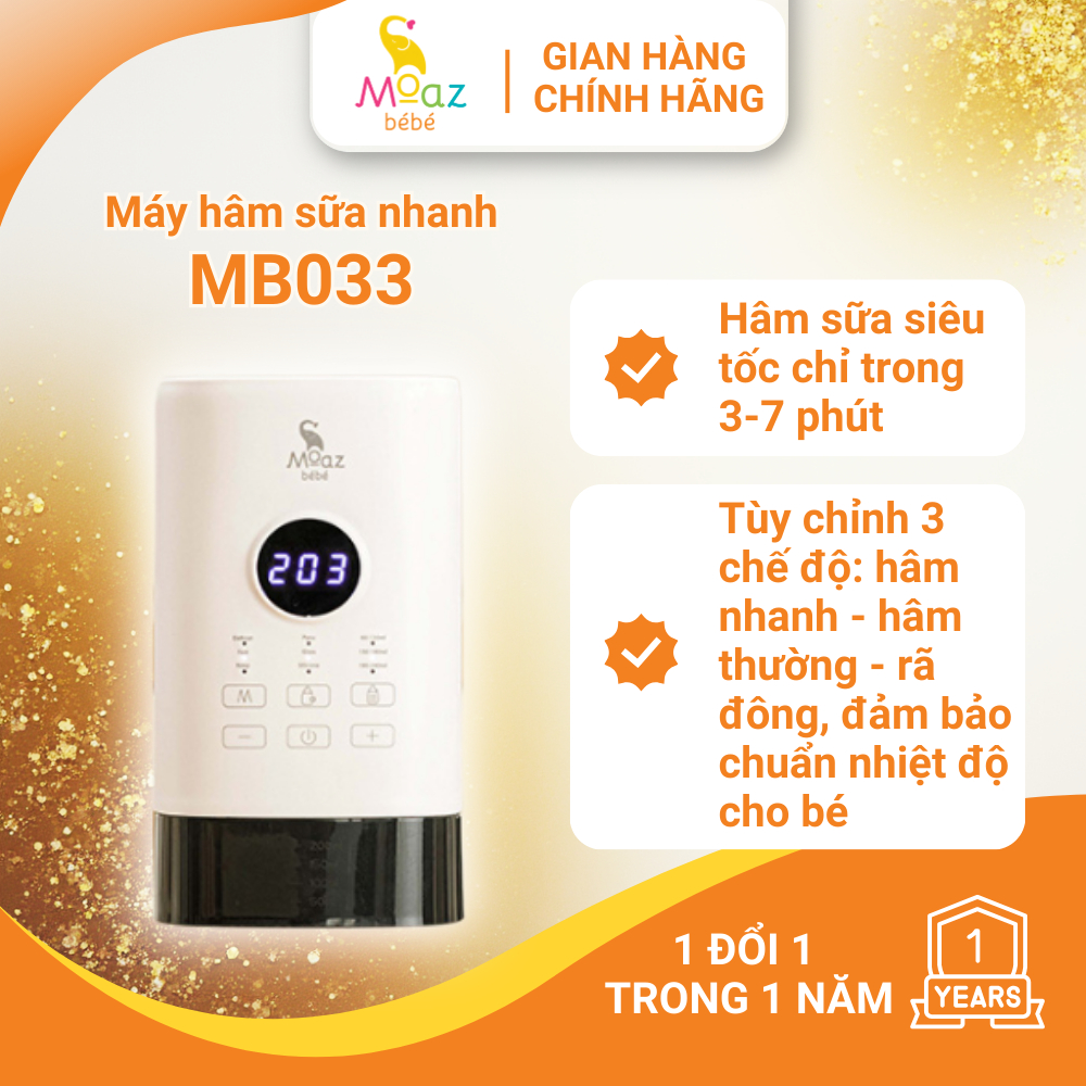 Máy hâm sữa thông minh siêu tốc Moaz BéBé MB033