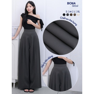  Quần ống rộng nữ khoá kéo sau chất vải mềm mịn Quần suông dài form ống to phong cách Douyin  Q4  
