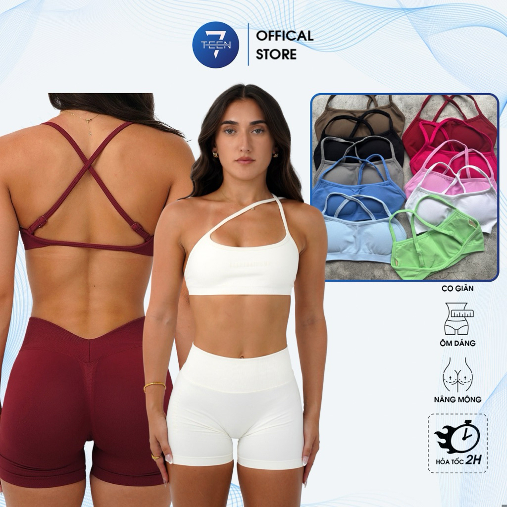 [VBack Bra] Bra thể thao định hình vòng 1 mặc được nhiều kiểu 7teen Gym cao cấp
