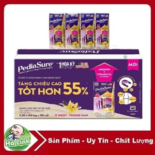  Sữa Nước Pediasure vani 110ml Thùng 48 hộp  Date 2026  