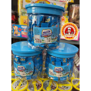 Hộp 100 viên kẹo sữa Milk cube thơm ngon ngậy mùi sữa và kẹo dâu Strawberry cube thơm ngon mùi dâu