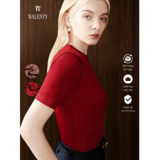Walenty Empower Ribbed Tee - Áo thun ngắn tay may bấu ly form ôm thoải mái mặc đi làm/ đi chơi