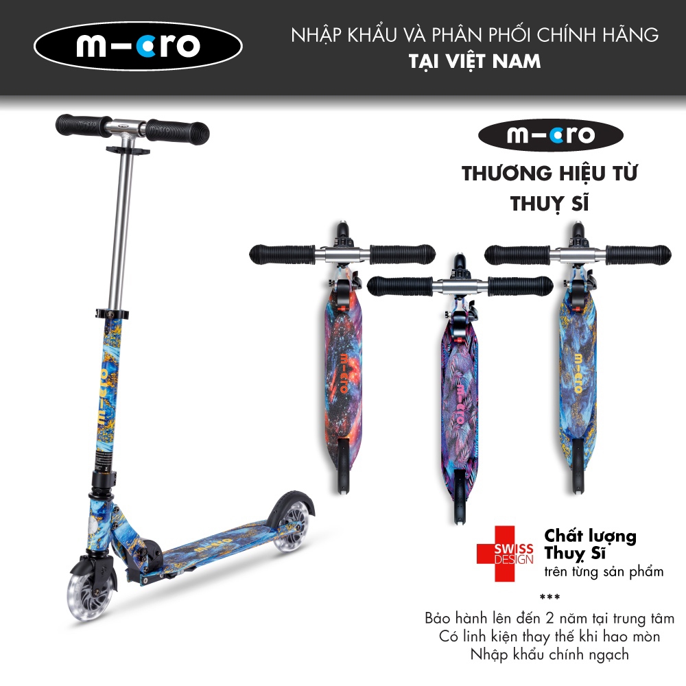 Xe scooter Micro Sprite LED Art Collection - Bánh LED phát sáng - Phân phối chính hãng Ann House