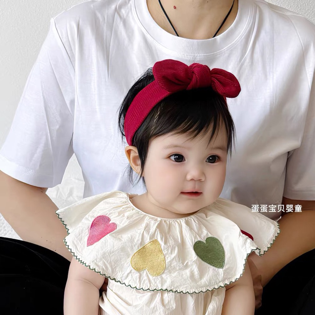 Băng đô cho bé gái SUSHI BABY SHOP turban nơ cotton co dãn dễ thương sơ sinh 0-24 tháng