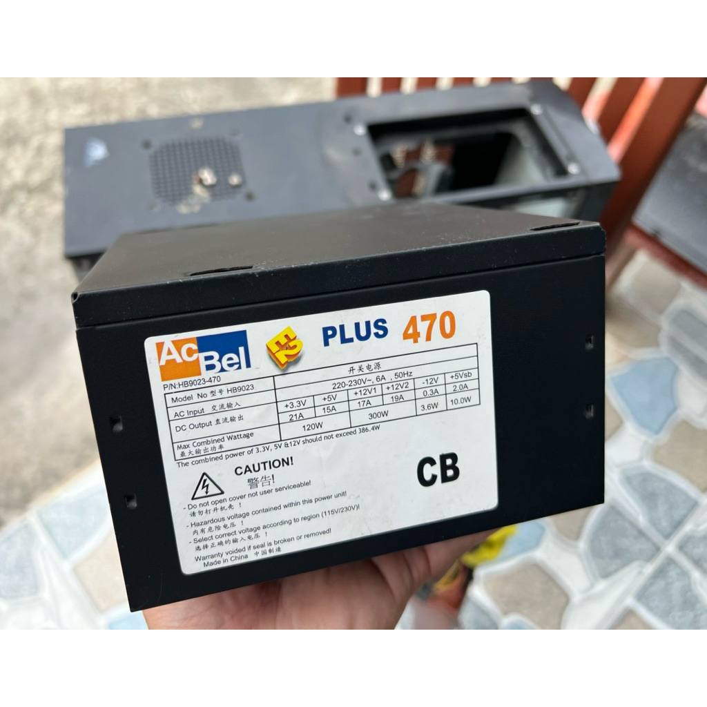 Nguồn Acbel 470 Plus công suất thực có đủ dây nguồn phụ cpu vga