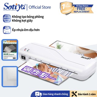   Tặng màng ép  Máy ép plastic khổ A4 - Phù hợp ép màng ảnh poster An toàn dễ dàng sử dụng 