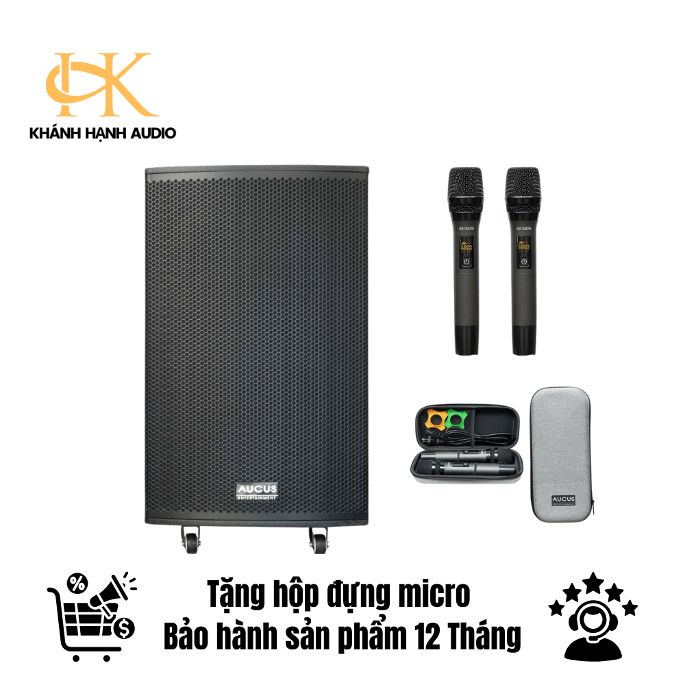 Loa kéo AUCUS AK800, loa di động ACNOS AK 800 công suất 1000W PMPO Hàng chính hãng