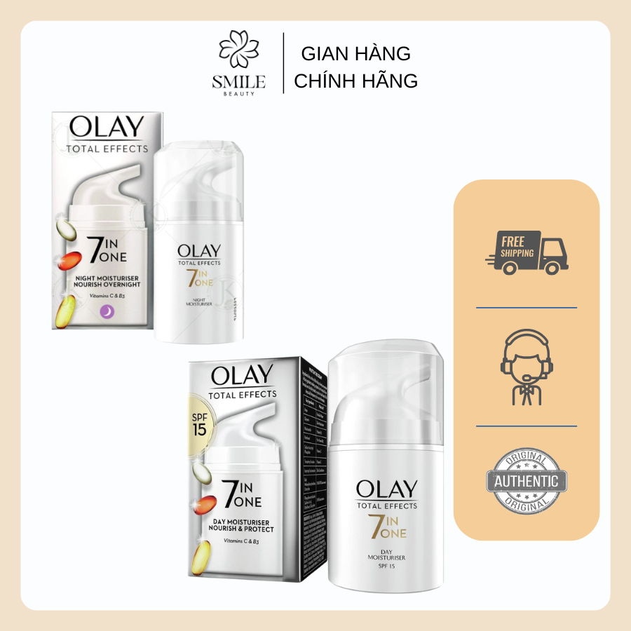 Kem dưỡng Olay ngày và đêm total effect 50ml
