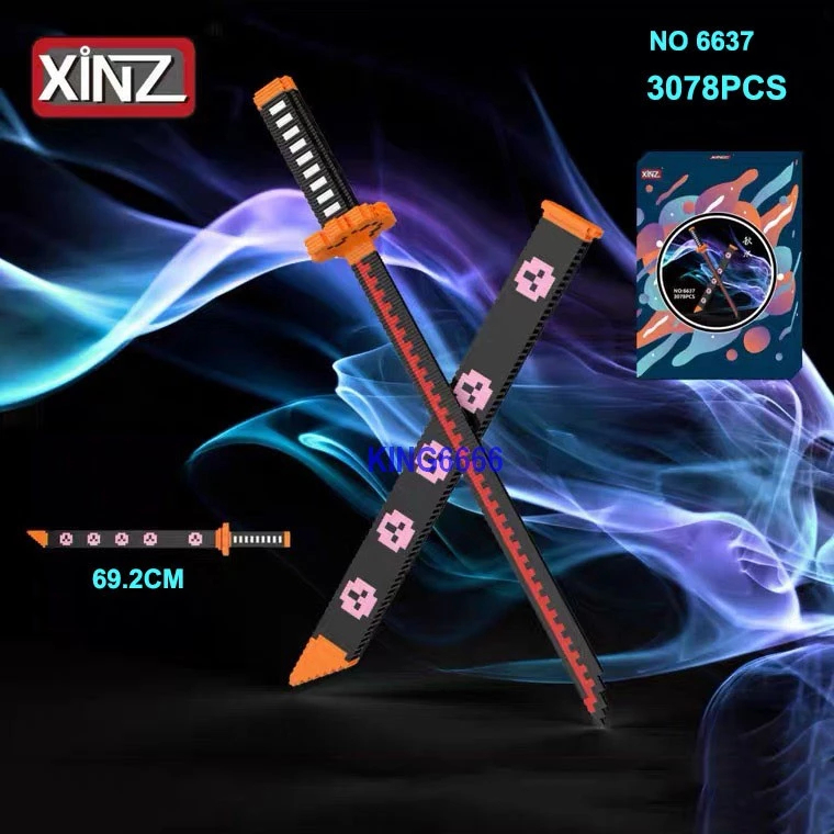xếp hình đồ chơi xếp hình kiếm Kimetsu No Yaiba lắp ráp rèn luyện trí thông minh xizai chuẩn