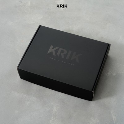 Hộp Quà KRIK Chất Liệu Giấy Carton Màu Đen 2 Kích Thước