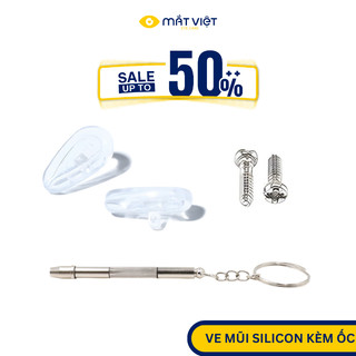 Combo Ve Mũi Kèm Ốc Và Tua Vít Miếng Đệm Mũi Silicon Ve Kính Siêu Nhẹ Siêu Mềm Tiện Lợi Phụ Kiện Kính Mắt Việt 