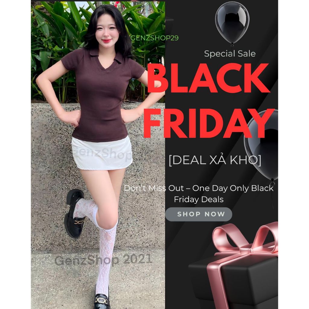 [BLACK FRIDAY - Deal xả kho ] ÁO THUN POLO NỮ CÓ CỔ CHẤT GÂN ÔM BODY TÔN DÁNG XINH ĐẸP 2025 | BigBuy360 - bigbuy360.vn