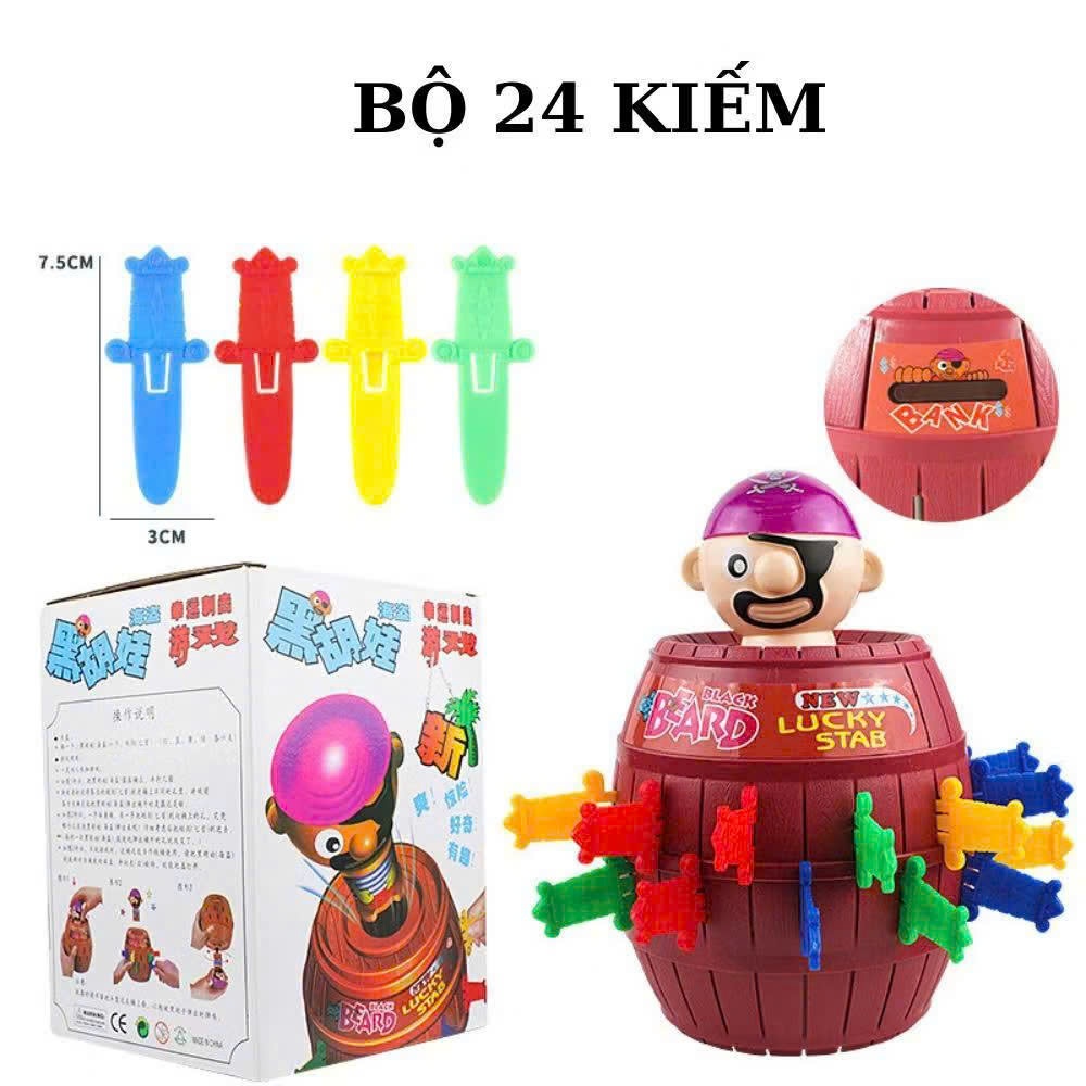 Đồ Chơi Chọt Hải Tặc Size Lớn 24 Kiếm, 16 Kiếm, 9 Kiếm Chọt Thùng Phi Cướp Biển Rút Kiếm Thú Vị Vui 