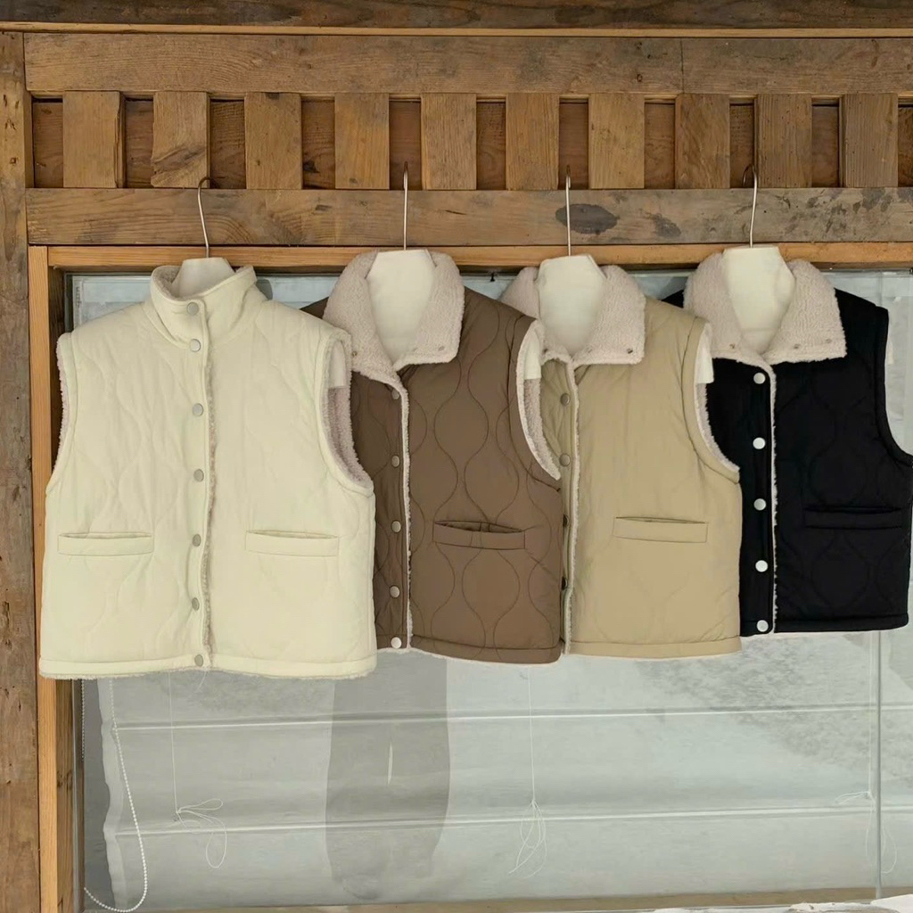 HYERI- Áo Gile Phao Lót Bông  + Hàng QCCC 100%