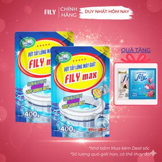 Bột Vệ Sinh Lồng Máy Giặt Khử Mùi Diệt Khuẩn Fily Max Bột Tẩy Lồng Giặt Cho Máy Cửa Trước Cửa Trên