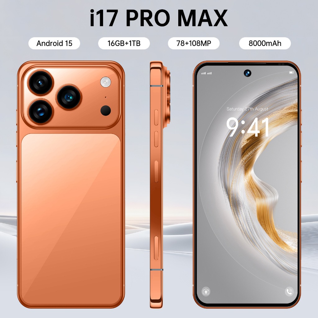 i17 Pro Max điện thoại thông minh 6.9inch HD đt Đài FM 8G/256GB điện thoại rẻ cho học sinh 4G/5G