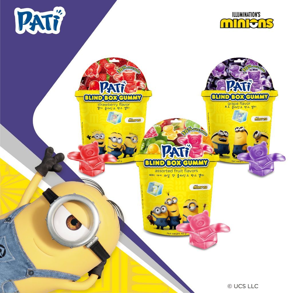 [COMBO GÓI KẸO DẺO MINIONS] Kẹo Dẻo Trái Cây Bất Ngờ 63G & 80G