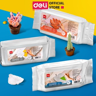  Đất Sét Tự Khô Deli Đất Sét Mỹ Thuật Túi 250 500gr Khô Sau 24H An Toàn Không Mùi Làm Khuôn Nặn Hình Mẫu Thỏa Sức SángTạo 