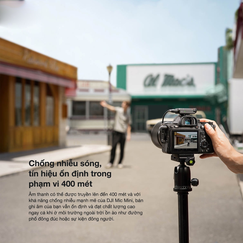 DJI Thiết Bị Quay Vlog Mic Mini Thu Âm Không Dây | Nhỏ Gọn | Khử Ồn 2 Cấp Độ | Camera Hành Động | BigBuy360 - bigbuy360.vn