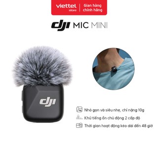  DJI Thiết Bị Quay Vlog Mic Mini Thu Âm Không Dây Nhỏ Gọn Khử Ồn 2 Cấp Độ Camera Hành Động  DJI Mic Mini  