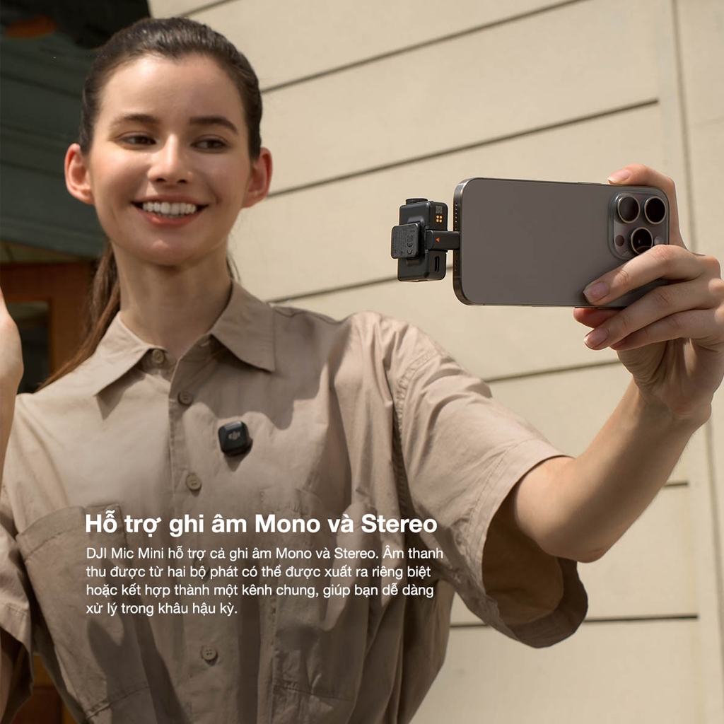 DJI Thiết Bị Quay Vlog Mic Mini Thu Âm Không Dây | Nhỏ Gọn | Khử Ồn 2 Cấp Độ | Camera Hành Động | BigBuy360 - bigbuy360.vn
