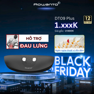 Máy Massage Lưng Rowanto DT09 Plus, hỗ trợ thoái hoá cột sống, thoát vị đĩa đệm, mỏi lưng hông