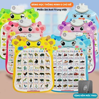  Bảng chữ cái điện tử tiếng Việt Tiếng Anh động vật trái cây dùng pin có giọng nói cho bé từ 2-6 tuổi 