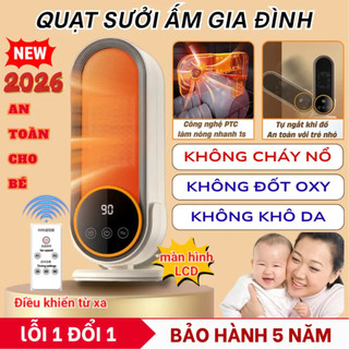 Quạt sưởi Ấm Mini Cao Cấp E68S, Máy Sưởi Cho Bé, Đèn Sưởi Công Suất Cao An Toàn Không Gây Khô Da