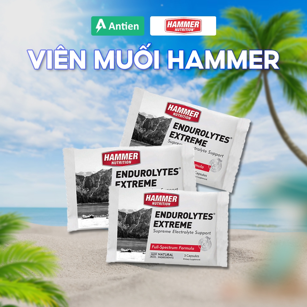 Viên Muối Điện Giải Hammer Endurolytes Extreme-Dùng trong thể thao chạy bộ đạp xe pickleball tennis
