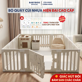   Tặng Thảm  Quây Cũi Nhựa Cho Bé Little Kicks Gấp Gọn Đa Năng Cao Cấp Quây Cũi Nhựa Moon Luxe Chất Liệu An Toàn 